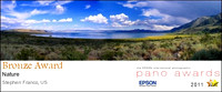 The Epson International Photographic Pano Awards 2011Certificate for the "Bronze Award" in the Nature category provided by EPSON
