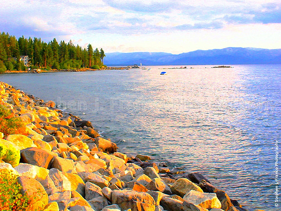 "Sunset on the Rocks"  - Lake Tahoe, Nevada, USA