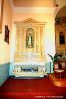 Inside view of left alter at San Felipe Church, Albuquerque, New Mexico, USA