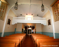 Inside view of balcony at San Felipe Church, New Mexico