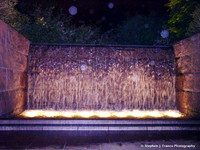Waterfall at Roosevelt Memorial Park at Night
