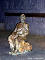 Roosevelt Statue at Memorial Park (portrait view) at Night