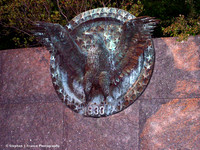 Presidential Seal at Roosevelt Memorial Park at Night